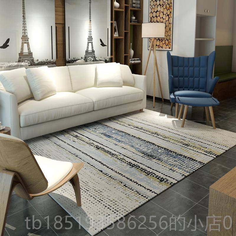 高档欧地毯客厅茶几毯长方形家用编侘织灰色简沙发欧式卧室地垫约