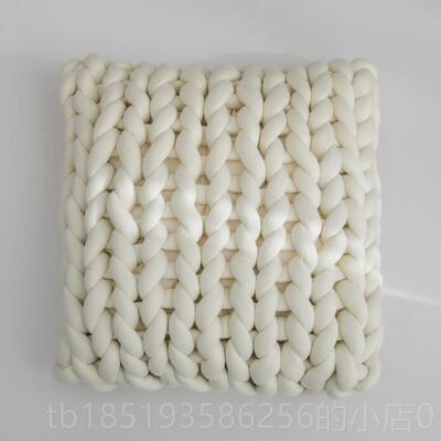 高档北欧样织板房少女抱枕沙发装纯色简约ins饰手工编创意心靠垫