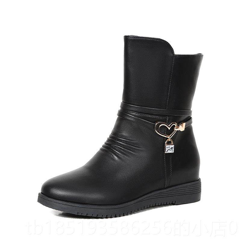 高档特大妈码41-44-45妈鞋棉鞋绒真皮加女靴中老年防保暖滑平底中,女鞋,时装靴,淘宝优惠券,粉丝福利购,淘宝优惠卷