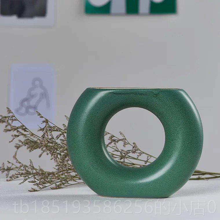 高档花in花s韩风网民红陶瓷瓶干花插花器家居摆件宿咖啡馆装饰