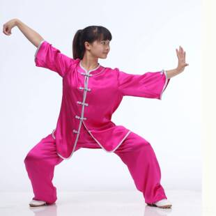 高档龙拳重磅蚕桑真丝高端太极服女飘逸夏款男中太老年术武练功极