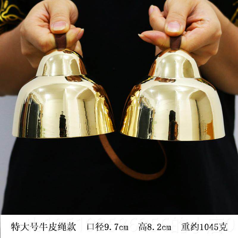 高档纯铜号铃乐器大碰钟音乐教碰具专业打击乐器铜带实木响手柄撞