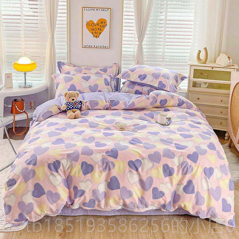 高档1棉00%纯四件套全棉床单被套180x200x230被罩床用上220品x240