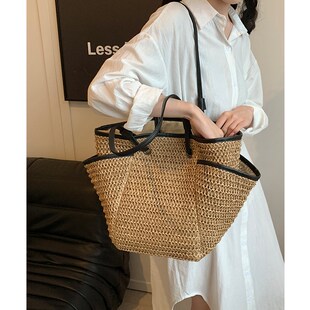 松弛感草编包小个子小众设计包包女式2024新款夏天海边沙滩编织包