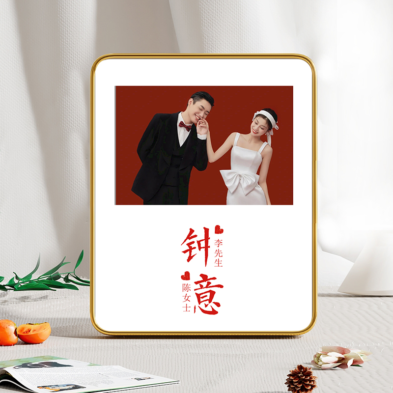 宫格设计款相框摆台照片定制水晶高级感婚纱照儿童全家福相片制作