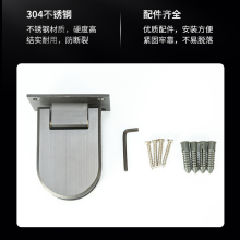 黑钛色拉丝不锈钢90度浴室夹封釉无指纹合页无框玻璃门夹酒店专用