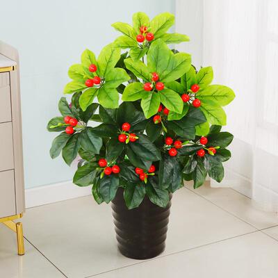 植物假花花室厅树内盆装饰假栽塑料sijk6935花客绿植盆景摆件