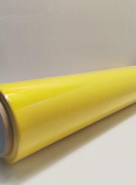 黄色自粘拉伸膜工业打包膜大量50MC4OBN5CM绕包装膜膜缠厂家