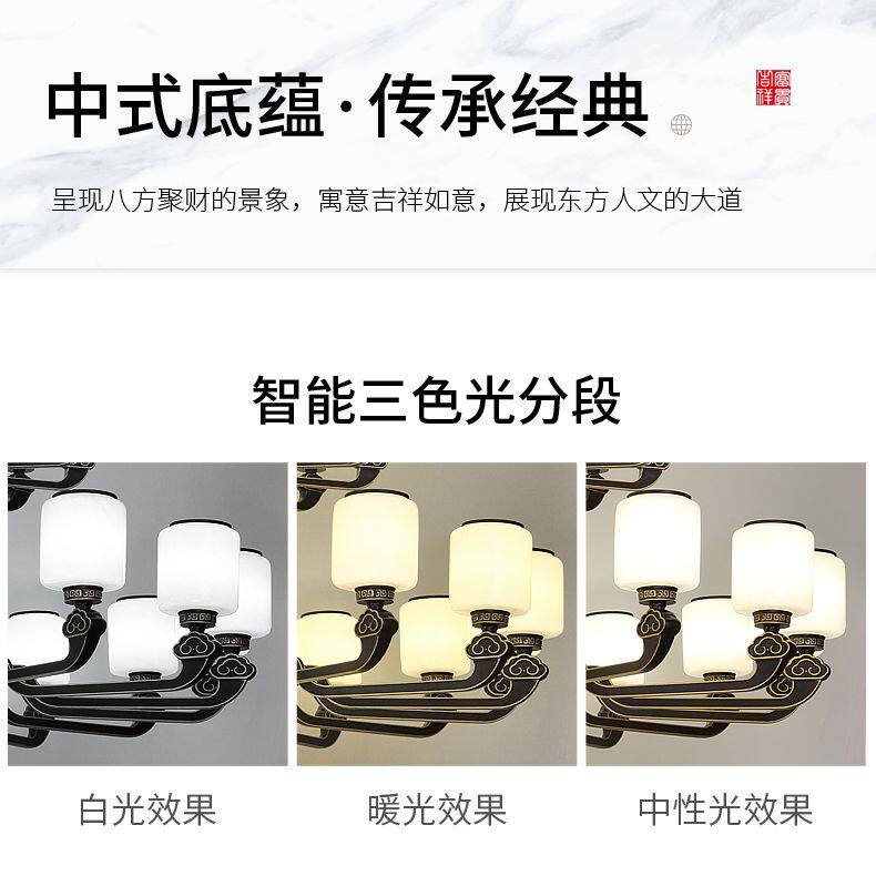 2025复式楼大吊灯新中式别墅客厅中空楼中楼大厅大灯跃层挑高吊灯