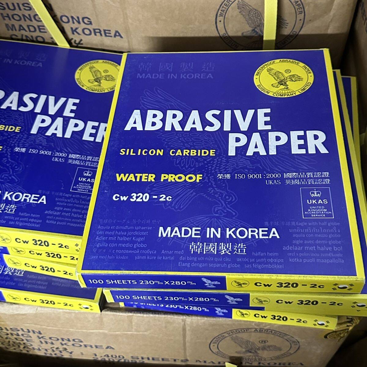 韩国鹰牌砂纸水砂纸水磨沙纸2000汽车打磨木工家具文玩超细抛光