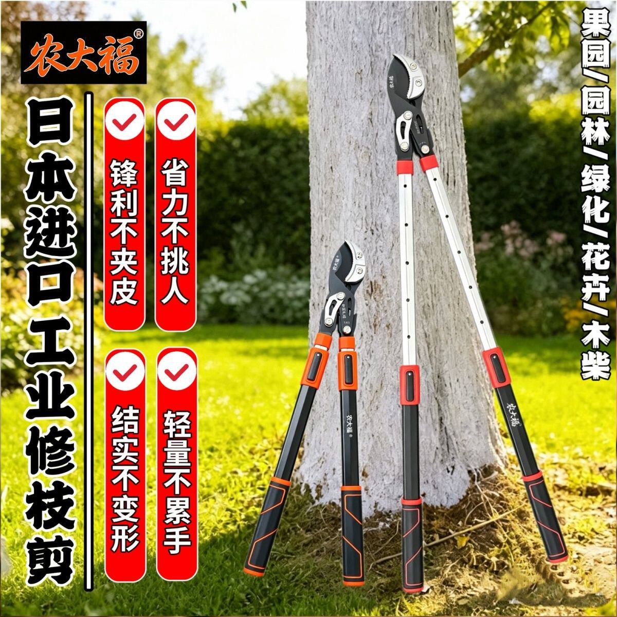 新款齿轮助力剪刀修枝剪大力粗枝园林专利果树专用高枝图片