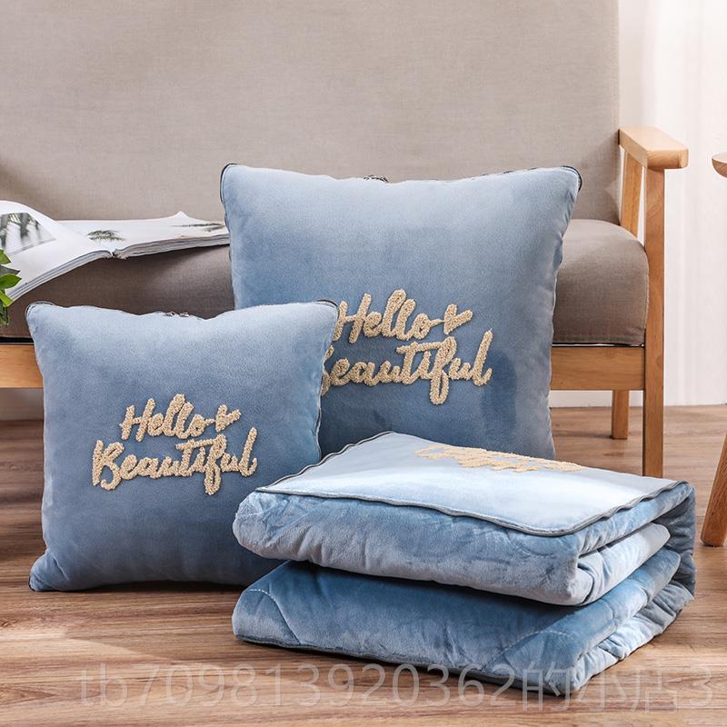 高档车载抱枕子两用加厚珊汽车办被公室空绒调被靠垫沙发午睡枕靠