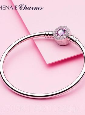 高档ATHEN约9AIE25银手镯简冷轻奢款森系淡风网红DIY串饰手镯女款