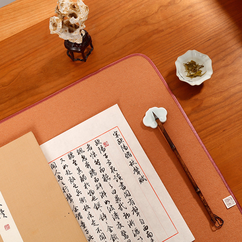 彩色包边羊毛画毡 文艺小清新创意书画学生书法写毛笔字毛毡垫毯