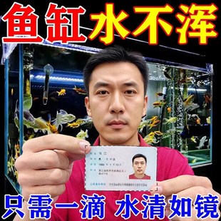 鱼缸水净化剂特清一滴清专用水质清澈剂去绿黄池混浊浑水鱼粪神器