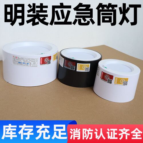 高亮度2.5寸3.5寸4寸停电照明消防应急一体吸顶灯明装led筒灯