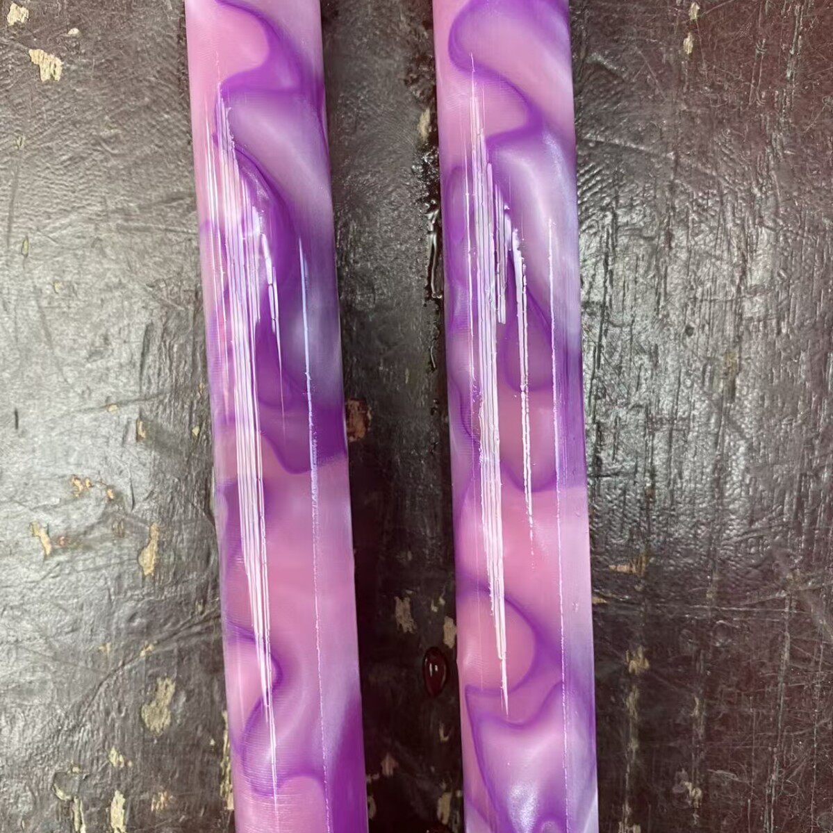 单色亚克力棒紫色绿色有机玻璃花纹棒笔壳手杖圆柱云彩棒材云彩纹