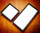 集成吊顶黑色平板灯300x600led白色灯弹簧卡扣嵌入式 卡簧300X300