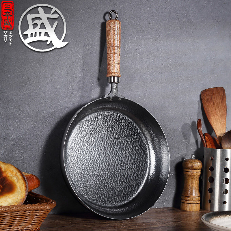 老式铁锅炒菜锅家用铸铁加厚不粘平底锅电磁炉专用无涂层生铁炒锅,厨房/烹饪用具,煎锅/平底锅,淘宝优惠券,粉丝福利购,淘宝优惠卷