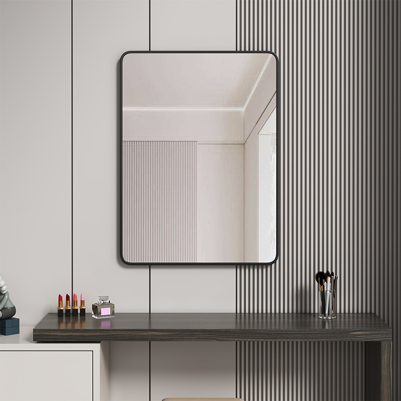 镜子洗手台梳妆镜卧室壁挂式卫生间贴墙自粘免打孔学生宿舍化妆镜