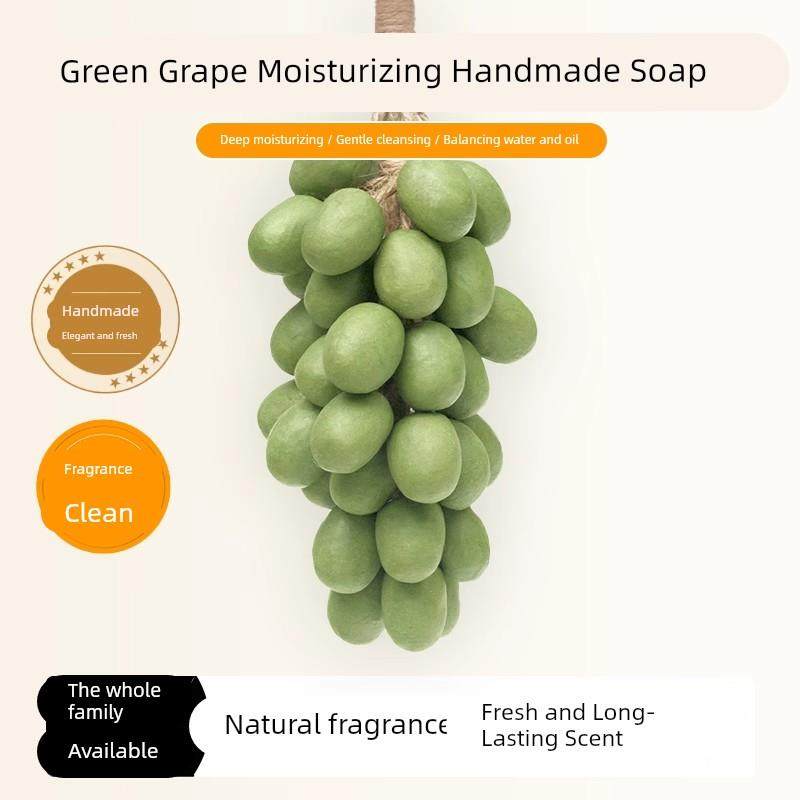 葡萄香皂整串纯手工串家用香薰皂洗手持久留香彷真青提形状肥皂F
