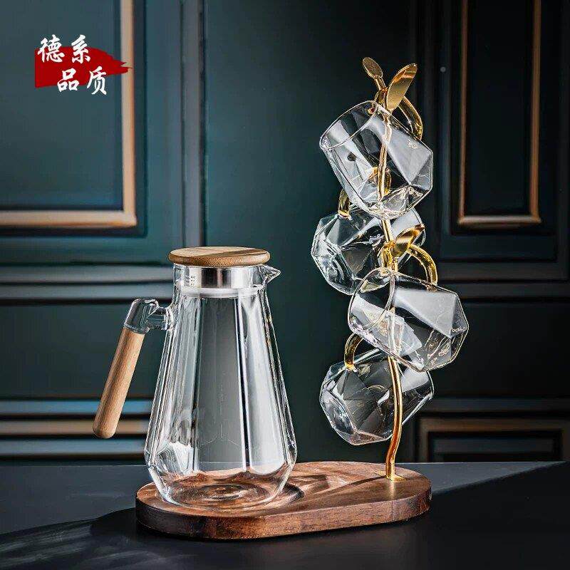 德国胡品质桃木78258耐冷水壶玻璃高温家用杯凉白开水客厅冷水壶