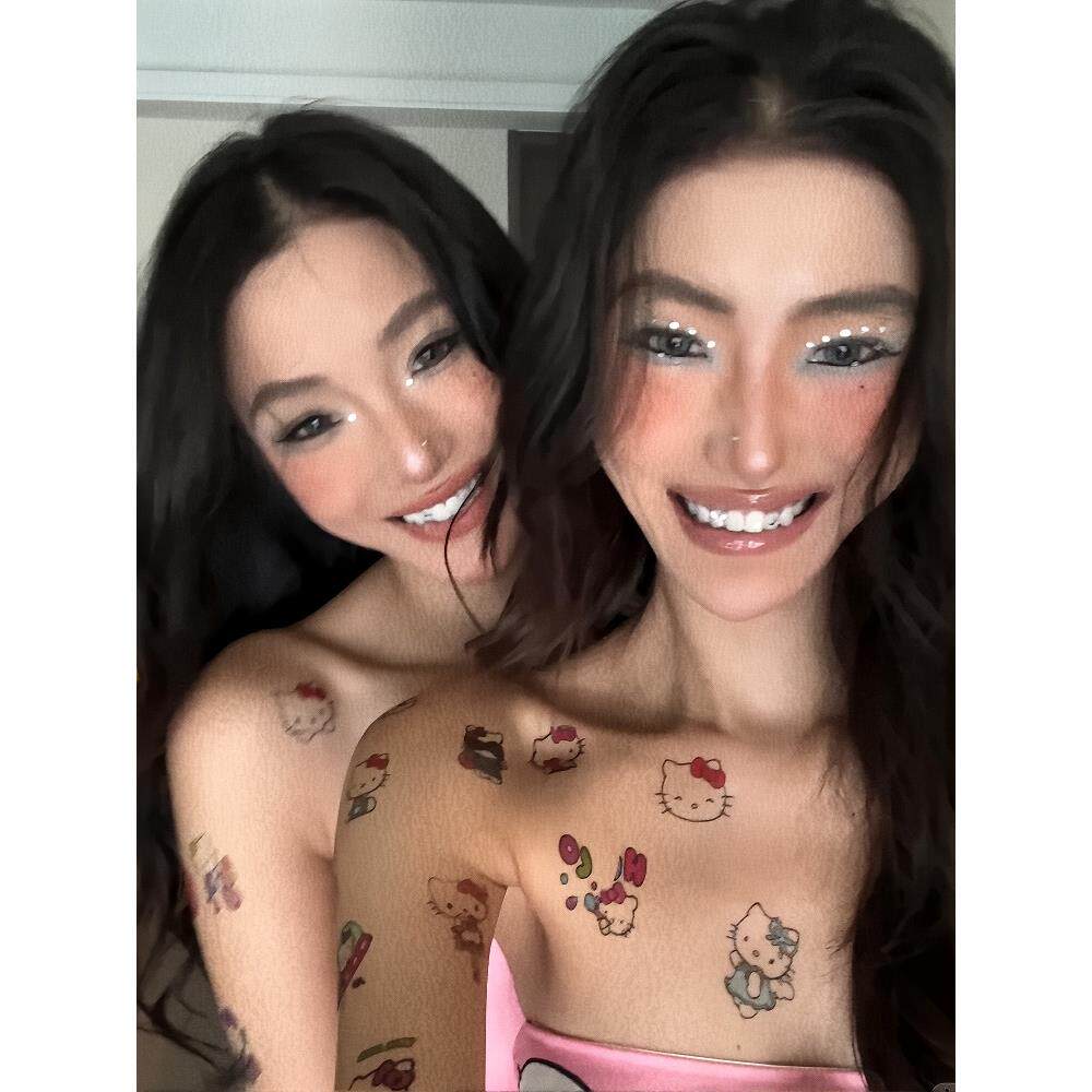 嘎嘎出片！新升级KT猫纹身贴女防水持久欲望尺度纹身贴纸哈喽kt