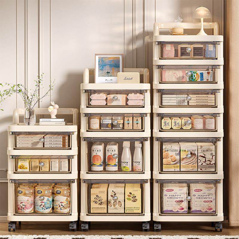 日本进口小推车置物架家用客厅零食收纳架可移动多层收纳架,收纳整理,阳台置物架,淘宝优惠券,粉丝福利购,淘宝优惠卷