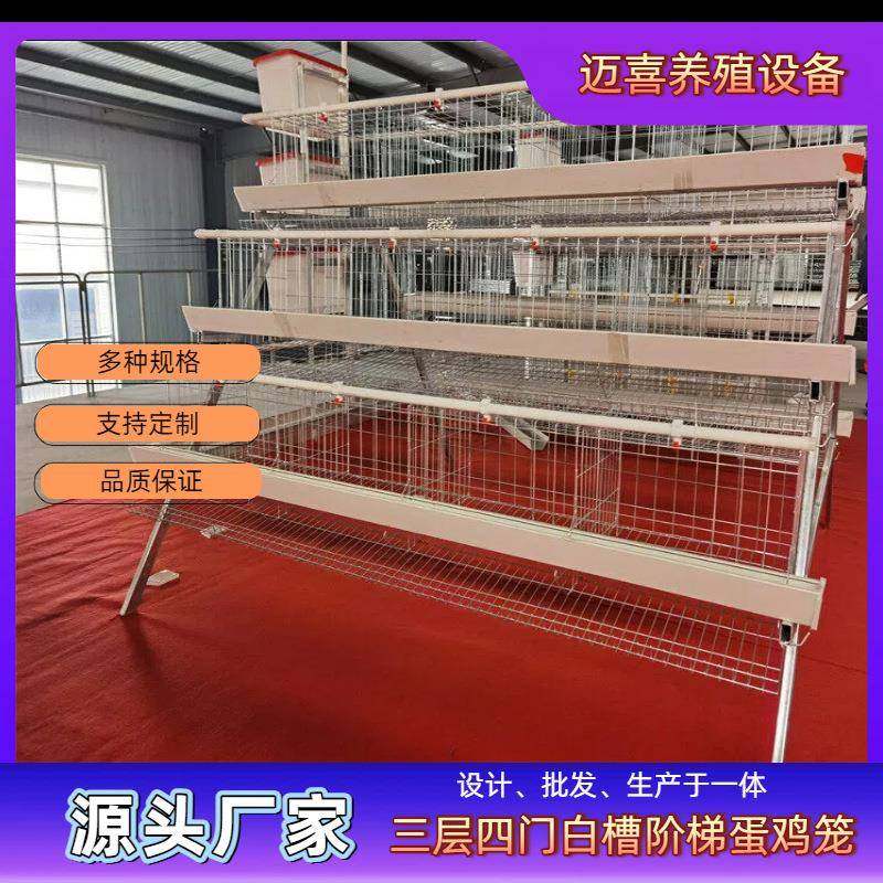 四层五门阶梯白槽蛋鸡笼镀锌工艺结实耐用不易腐蚀,畜牧/养殖物资,特种养殖设备,淘宝优惠券,粉丝福利购,淘宝优惠卷