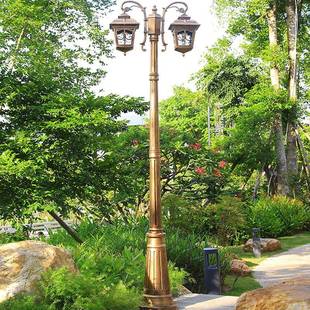 新款欧式庭院高杆灯别墅小区路灯户外防水铸铝园林草坪景观庭院灯