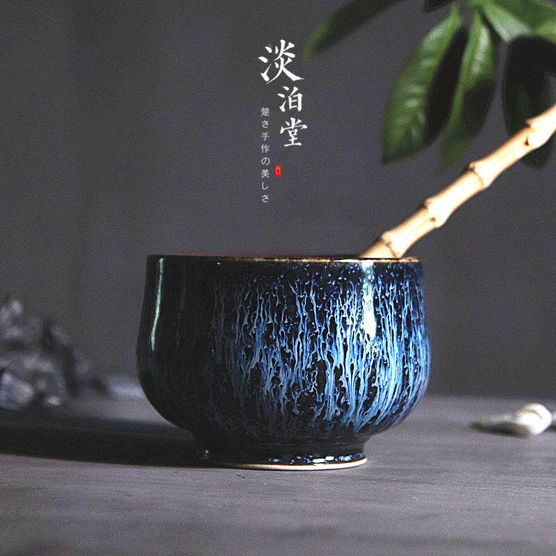 淡泊堂陶WH0039瓷水铁釉油滴水建洗号布型复古水袋洗中渣斗建水茶