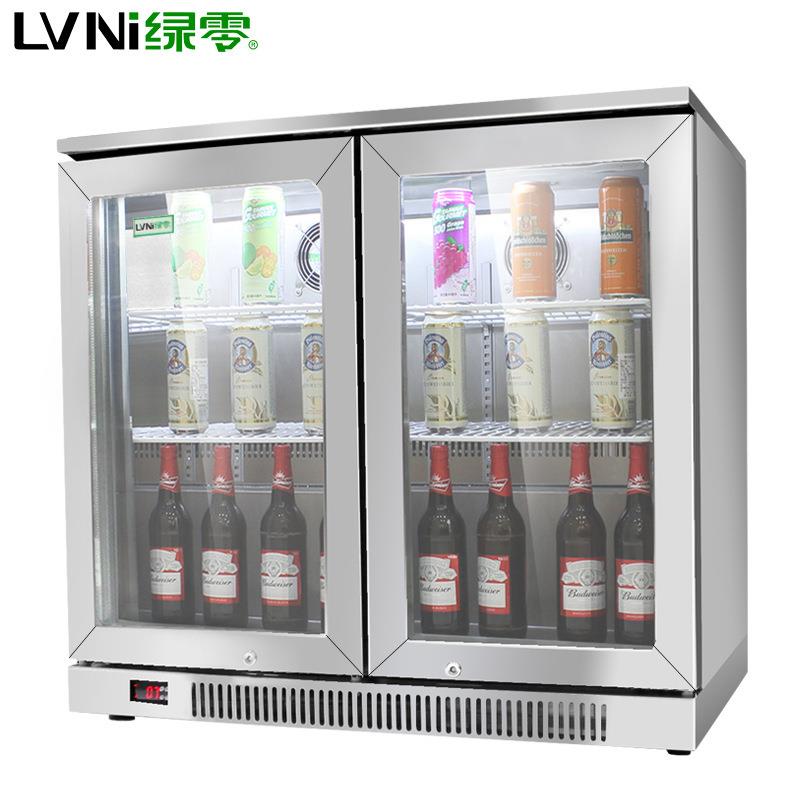 两酒门不锈钢SBB-230L直展冷吧台柜冰柜商用桌上型啤饮风冷冷料藏