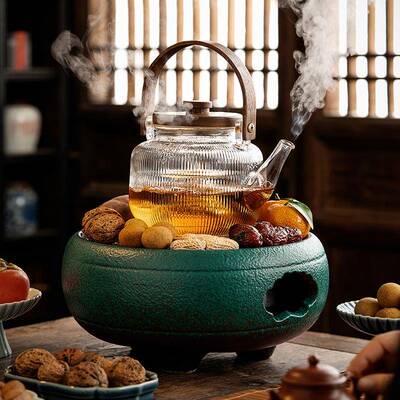 碳xy内t围炉煮茶家用室电两插用F7695HMS煮茶炉炭炉烤茶罐罐茶煮