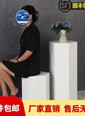 定F968TM68模制六边形展示台木质烤展漆示柜橱窗道具定做发台光特