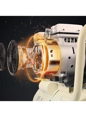 静音无油JCW空压机20V2动小型空气压缩机电木工喷漆高冲气压泵