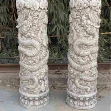石雕汉须弥座白玉墩太湖33院石墩底座庭花架盆景座柱祥云柱