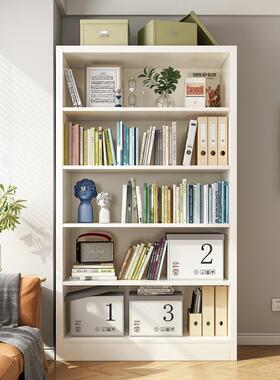 书架落地QWM靠墙置物架柜家用现简约客厅收书置物柜简代易纳白色