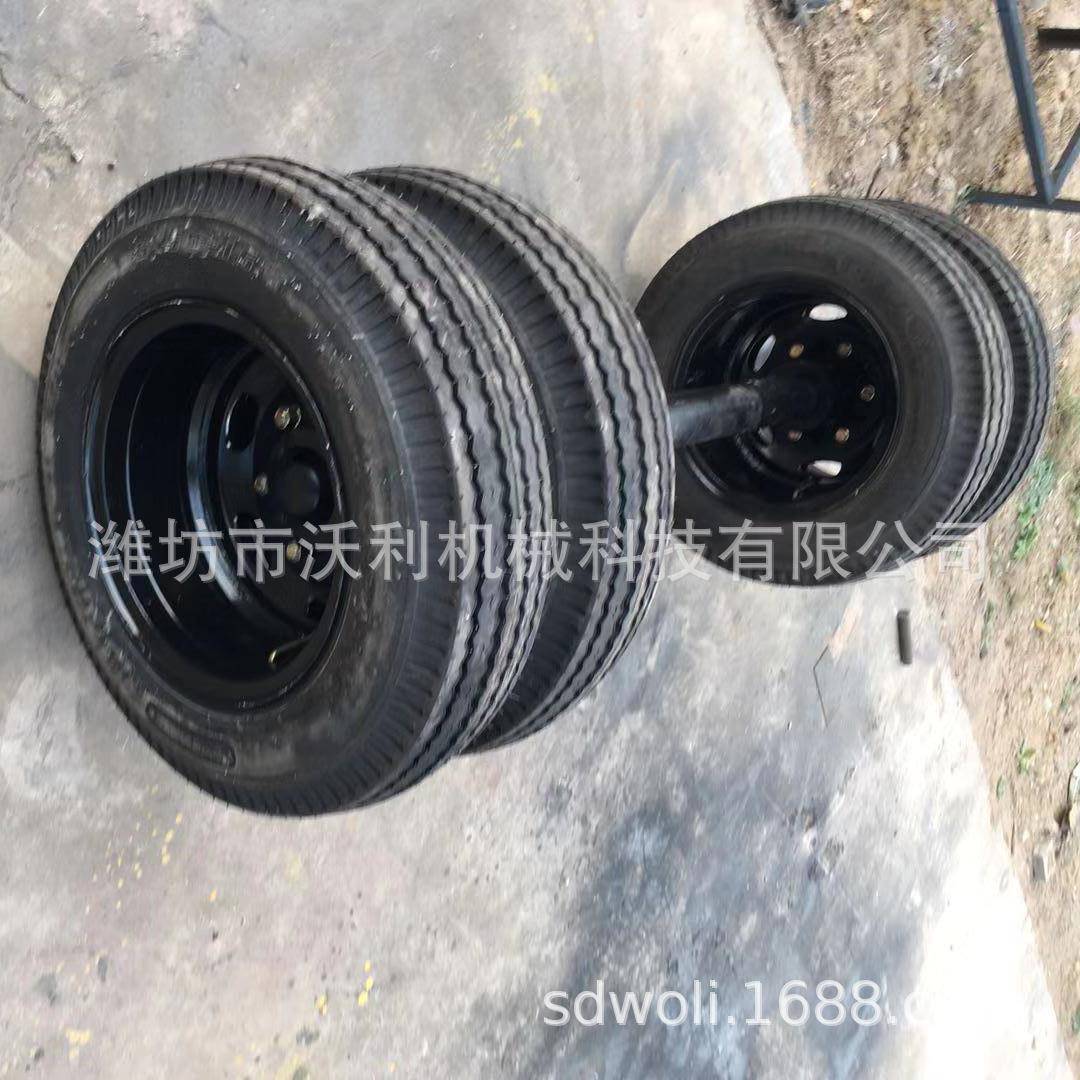 农COI用平板拖件配牵引拖车配件车轴车农用拖车轴牵引车配件