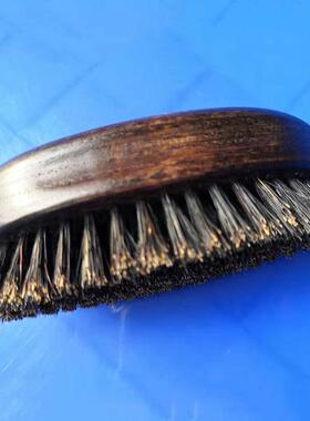 猪鬃毛刷檀香实木木木质毛刷毛刷高档按摩猪梳古风鬃按榉胡摩椭圆
