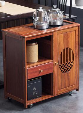 移动小茶台茶边柜侧柜茶39786车桌实一木用泡茶家吧几烧水壶体煮