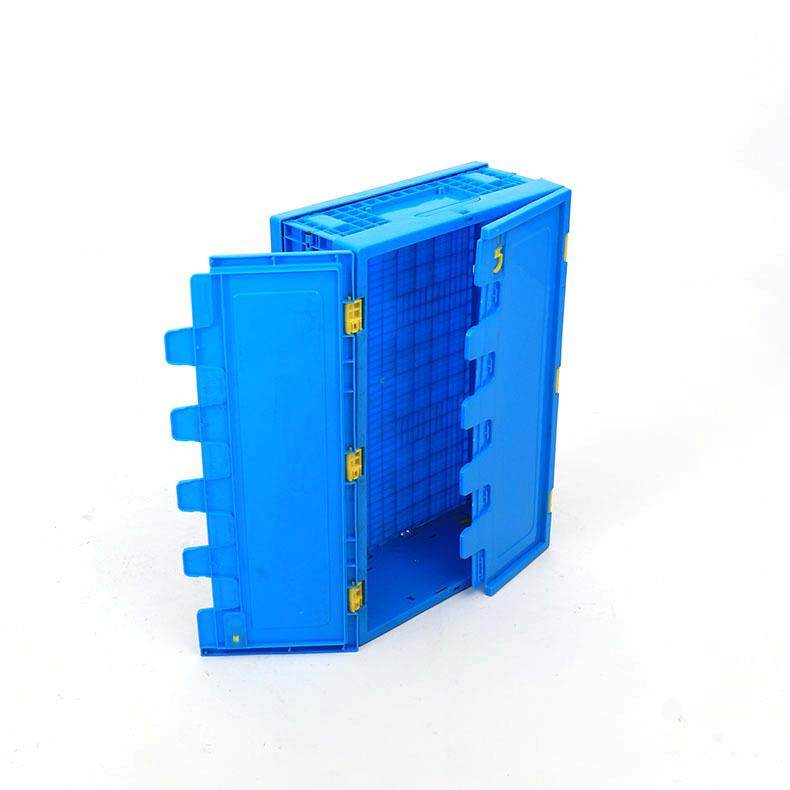 塑折叠箱600*4DJE00175料对折式可盖加厚PP带*周转箱