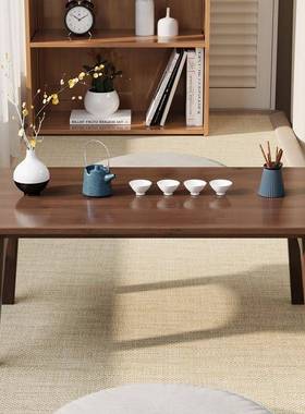 折实炕桌叠飘窗桌子31693家用楠竹木榻榻米桌几子小茶床上学习矮