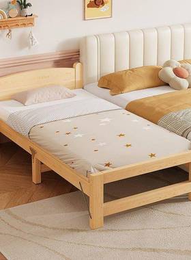 实WLP折叠床家儿童拼接床婴儿床单床双人人床办公室出租用木房午