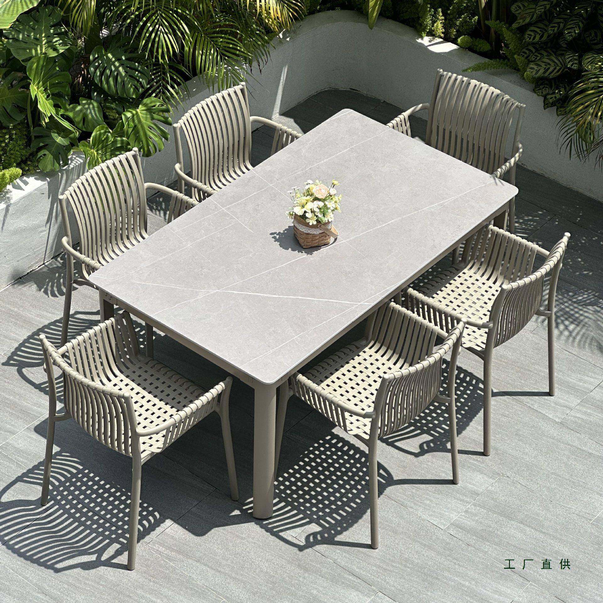 户外岩板桌椅庭院桌花别墅休茶桌园餐桌组闲ASR合露台防水防晒椅,鲜花速递/花卉仿真/绿植园艺,其它园艺用品,淘宝优惠券,粉丝福利购,淘宝优惠卷