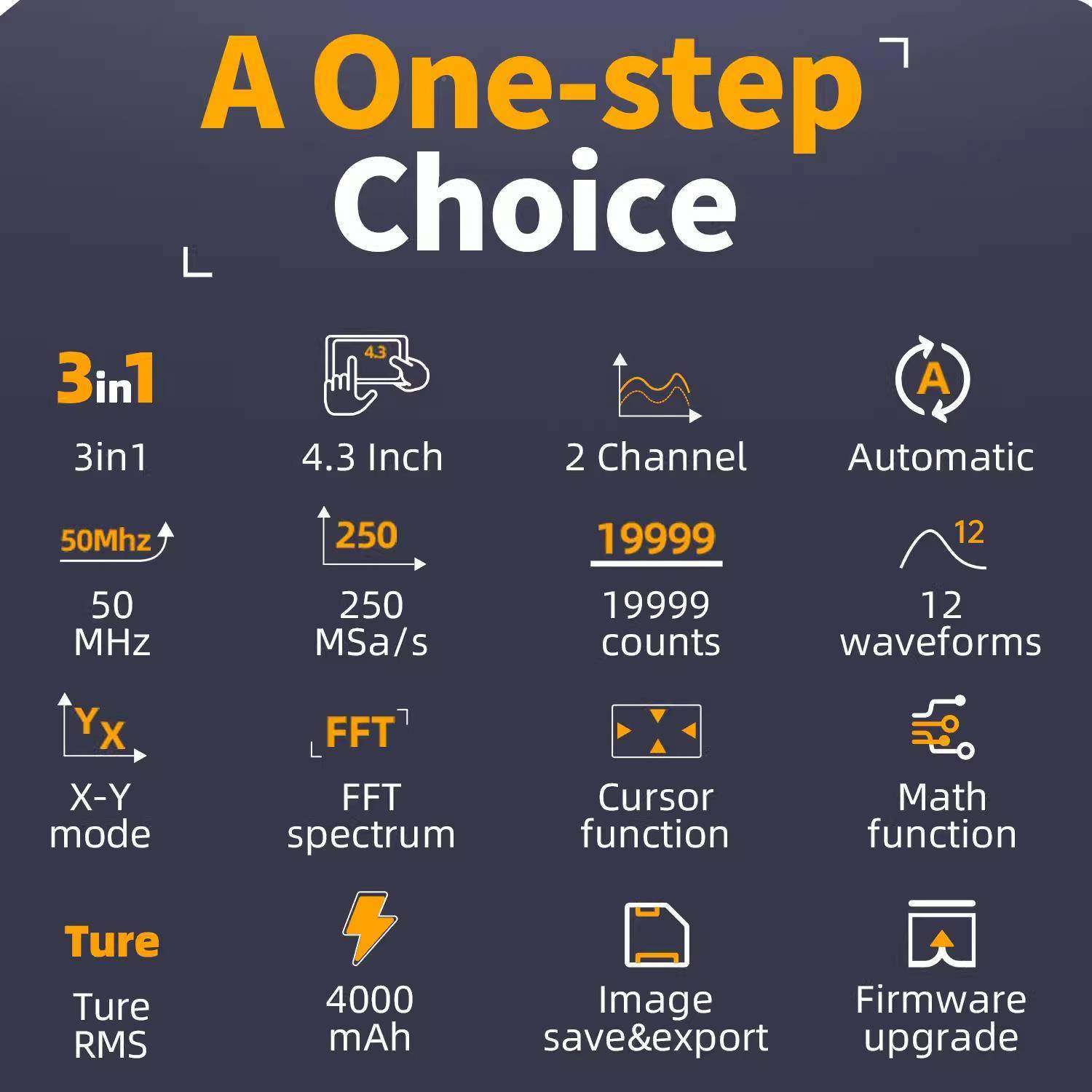 FNIR通I-2C53P双道板数字示波器四位半万用表FPM信号发S生平器三