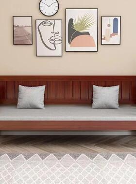 卧实木沙发现代约小户型厅客室三人TME位靠背长椅简新中式阳台沙