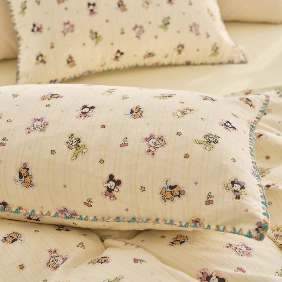 新款双层纱纯棉件套a类四件套纯婴级学床笠家四用生宿舍被母套三