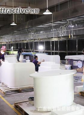 型水喷漆柜帘ISS除尘打磨柜设备保家具涂装生环产线