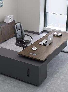 办GEU公桌老管板东桌简现代总裁桌办约公室家具广轻奢经理大班台