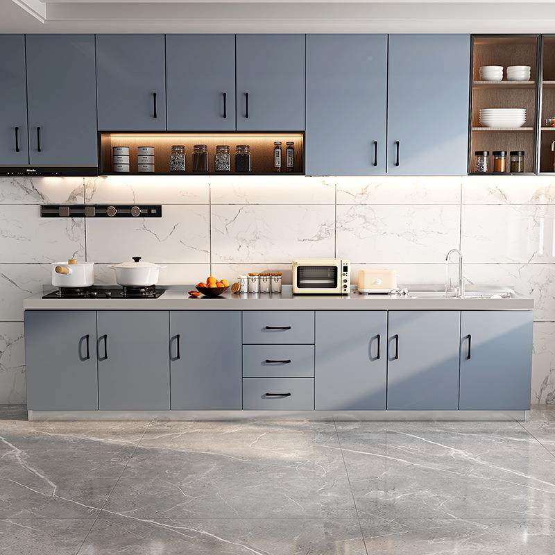 跨境ZGD不锈钢橱家用厨房简约整柜体厨柜碗灶柜一体简台易柜水槽